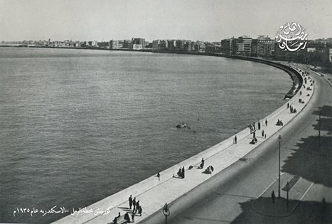 كورنيش محطة الرمل بالاسكندرية عام 1935 م