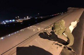 بالصور...اصطدام طائرة تابعة لطيران الامارات باخرى في سنغافورة والاضرار طفيفة