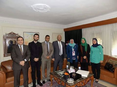 السفير المصرى بالكويت يستقبل الوفد المصرى المشارك فى احتفالية الكويت عاصمة الشباب العربى 