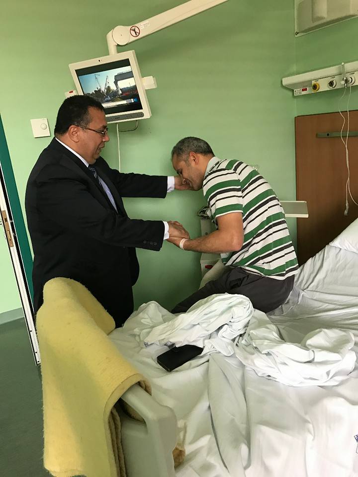 بالصور..”سعفان” يتابع أحوال المصريين المرضى والمصابين فى إيطاليا