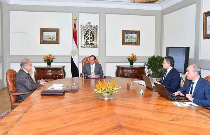 ”السيسي” يجتمع ورئيس الوزراء ووزير الآثار
