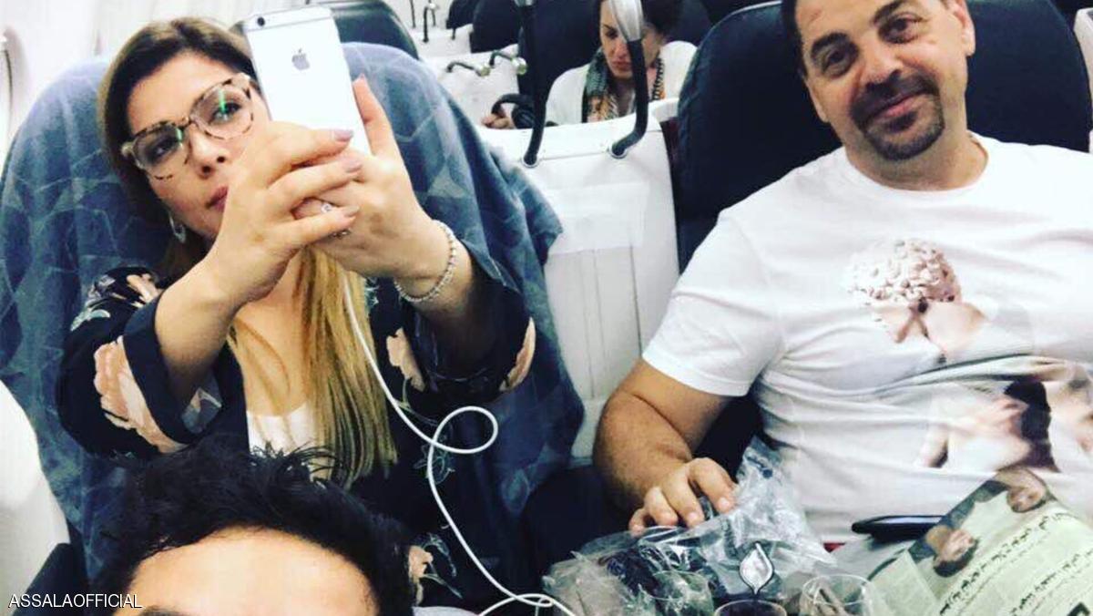 اصاله مع زوجها بعد الافراج عنها