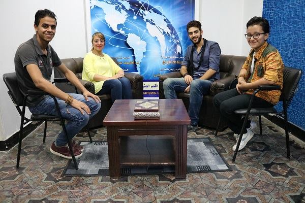 فريق اعلام المصطفى مع الاعلاميه ياسمين عاطف