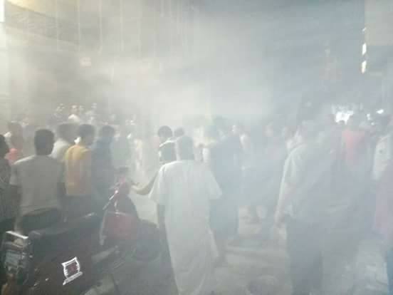 حريق بسكة زفتى شارع علي عباس