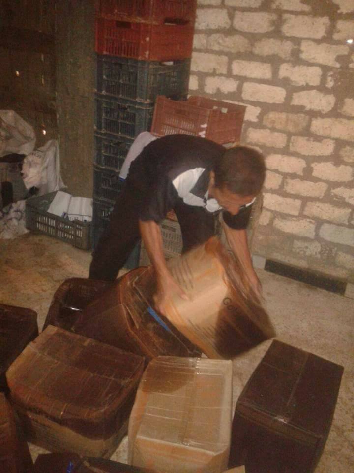 ضبط مصنع تجميع البان غير مرخص وغير صحي بسمسطا ببني سويف
