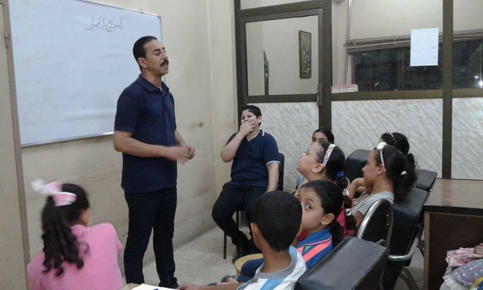 بالصور . كورس لغة عربية عن أنواع الجمل بقصر احمد بهاء الدين للطفل