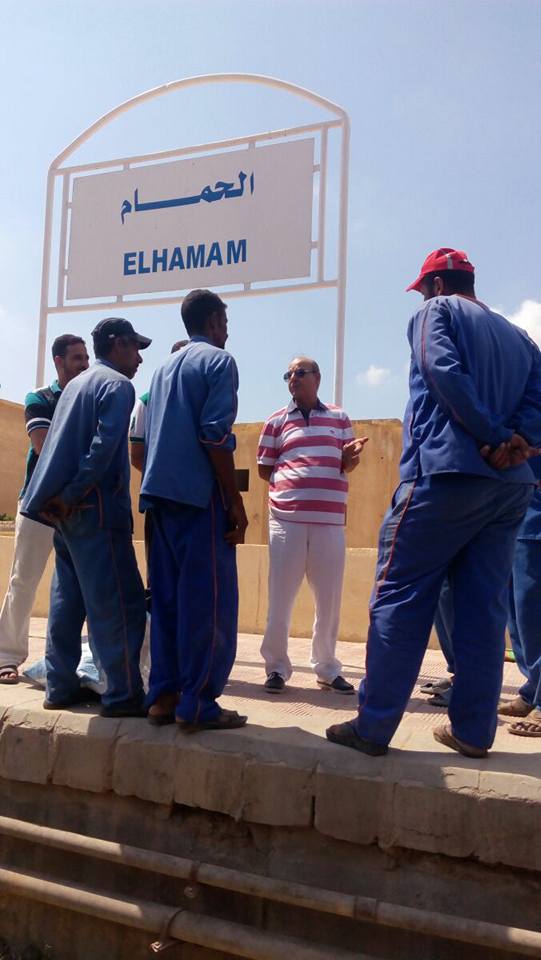 بالصور ..جولة تفقدية” لرفعت حتاتة” في محطة سكك الحمام بمطروح