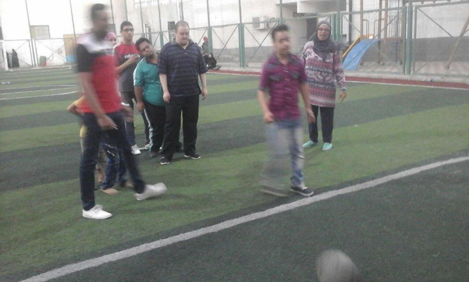 التدريب الرياضى الاسبوعى لاعضاء مكتب ذوى الاعاقات بمديرية الشباب والرياضه بالسويس