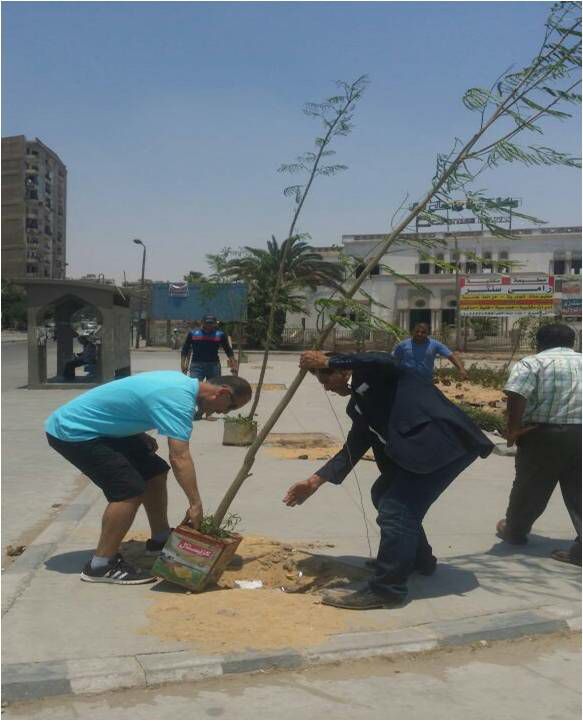 البيئة تستكمل تشجير المناطق الأكثر تلوثا بحلوان