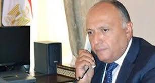 سامح شكرى يتلقى اتصالا هاتفيا من وزيرة الشئون الخارجية الهندية
