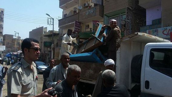 حمله مكبره لرفع الاشغالات بفرشوط شمال قنا