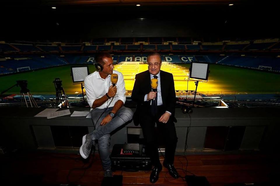 فلورنتينو بيريز في مقابلة مع إذاعة كادينا سير من ملعب سانتياغو برنابيو