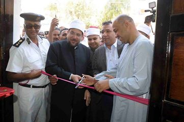 بالصور ... وزير الاوقاف يفتتح المسجد العتيق بقرية الضبعية