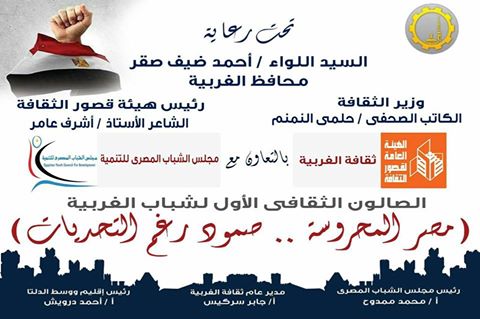 غدا .. الصالون الثقافى الأول لمجلس الشباب المصرى بالغربية