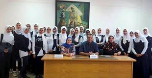 يوم ثقافى متنوع لطالبات مدرسة احمد شلباية الثانوية بنات بمكتبة المجاهد حسن طوبار بالدقهلية