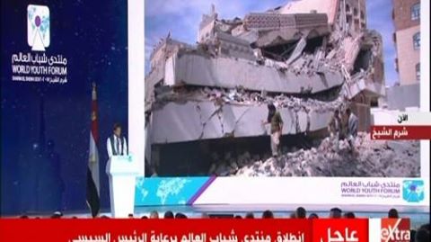 شاهد كلمه الشاب اليمني التى ابكت الجميع الان امام الرئيس السيسي فى مؤتمر الشباب