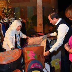 السيسى بمعرض الصناعات اليدوية لشمال سيناء