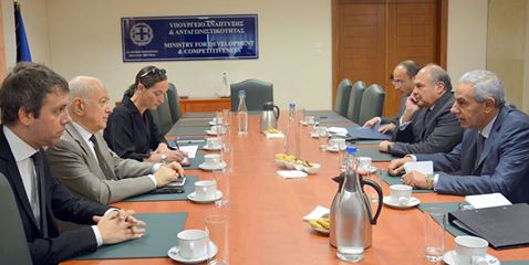 وزيرالصناعة يبحث مع وزير الاقتصاد اليونانى احداث نقلة نوعية فى مستوى العلاقات المشتركة بين البلدين خلال المرحلة المقبلة