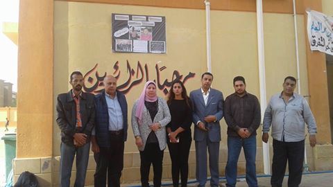 مدرسة الشهيد كريم فرحات بالشيخ زايد تستقبل والد واخت الشهيد بعد تسميتها بإسم الشهيد