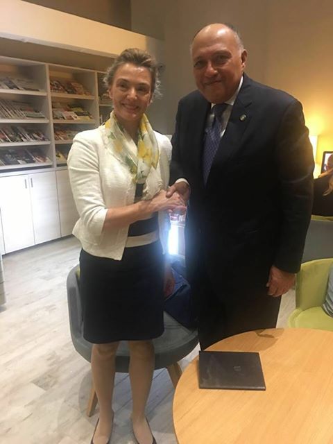 وزير الخارجية يلتقي مع وزيرة خارجية كرواتيا على هامش القمة الأفريقية الأوروبية