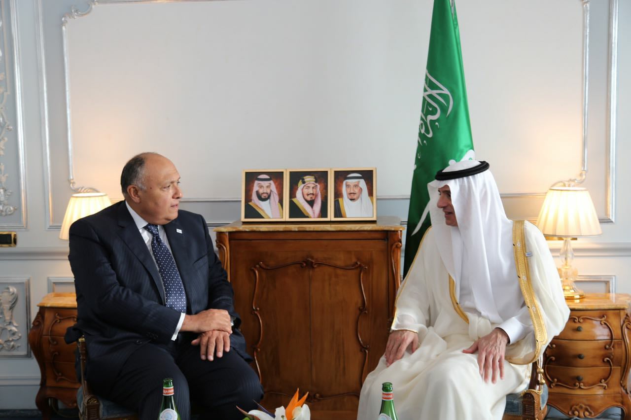 وزير الخارجية يلتقي نظيره السعودي على هامش مشاركته في منتدى الحوار المتوسطي