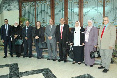 فريق الهيئة القومية للجودة والاعتماد في زيارة لكلية التربية الرياضية