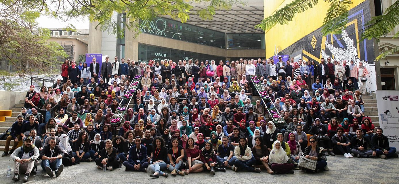 هيئة الأمم المتحدة للمرأة نظمت حملة قصتها ولأني رجل في الجامعة الأمريكية بالقاهرة