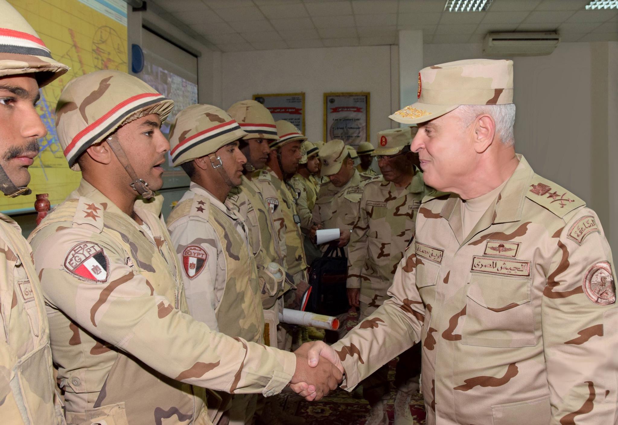 ” فريد ” يشهد إحدى المراحل الرئيسية لمشروع تدريبى بإحدى وحدات الجيش الثانى الميدانى