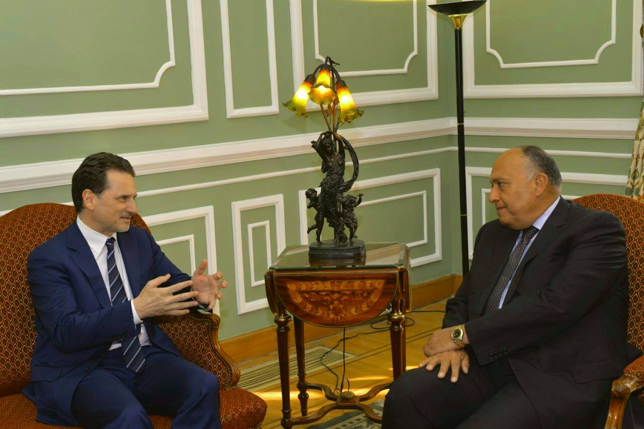 سامح شكري يبحث مع المفوض العام للأونروا مستجدات الوضع الإنساني بالأراضي الفلسطينية