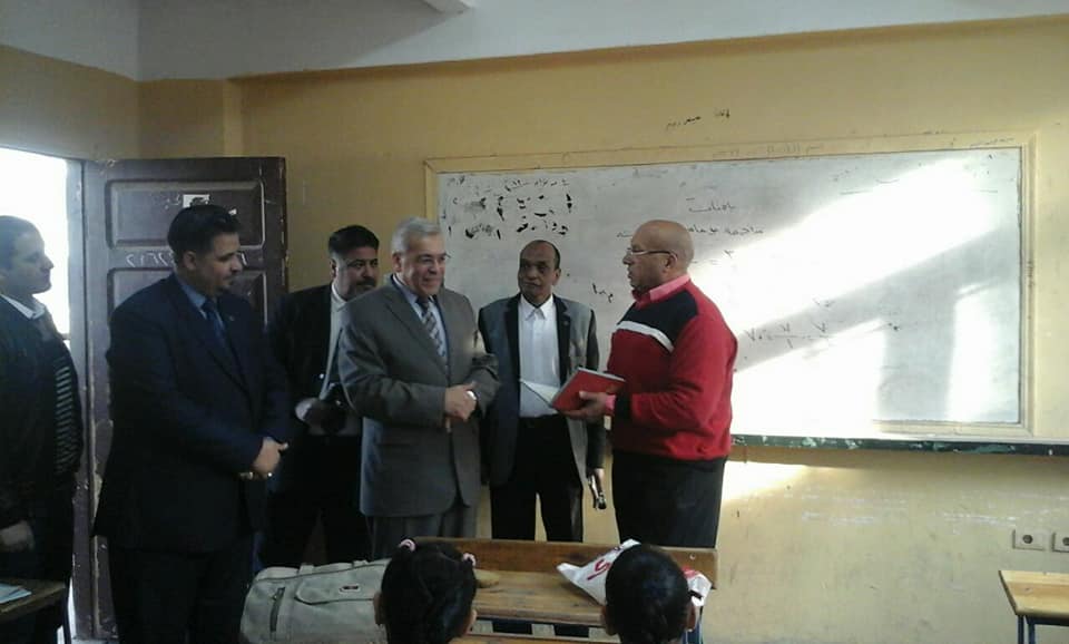 في اول يوم للفصل الدراسي الثاني عجلان يتابع مدارس تعليم قليوب
