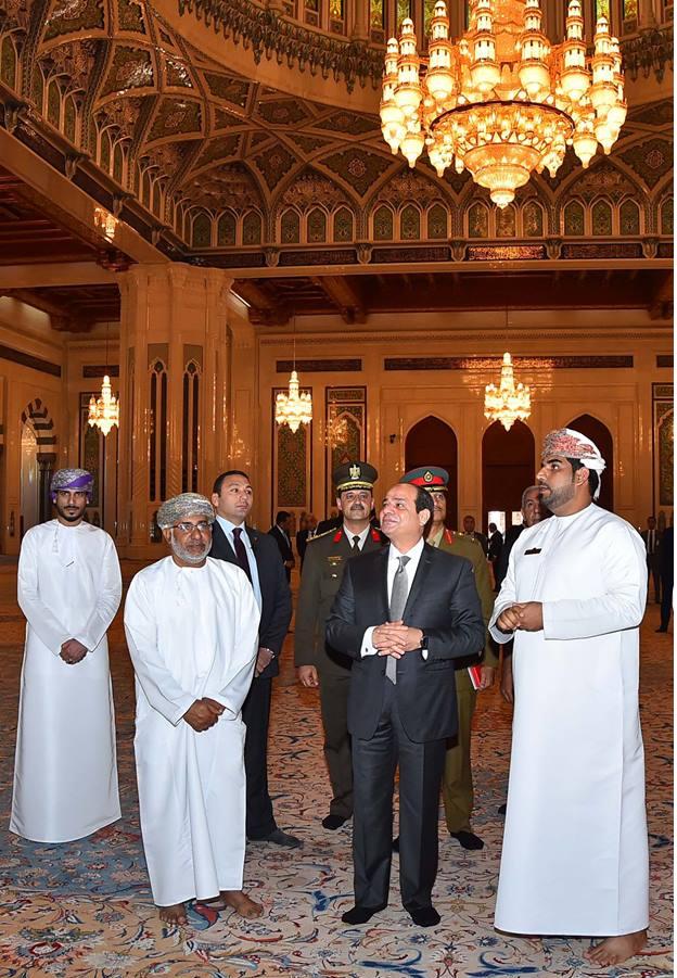 تفاصيل زيارة السيسى ل جامع السلطان قابوس الاكبر