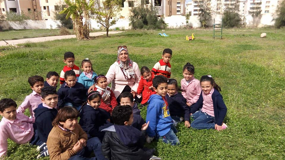 قصر ثقافة برج العرب يستقبل اطفال حضانة مدرسة الشهيد مهيد الهوارى