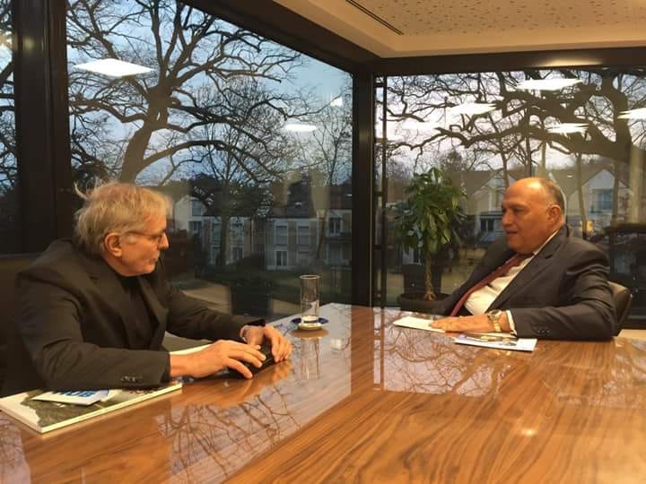 وزير الخارجية يلتقي مدير مركز جنيف للمياه