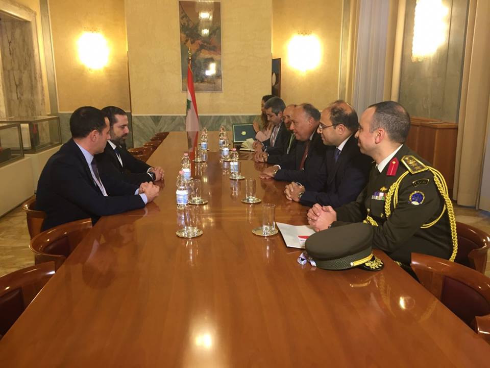 شكري يلتقي الحريري على هامش مؤتمر روما الثاني لدعم الجيش اللبناني