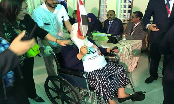 المصريين المعاقين بالخارج يشاركون  في الانتخابات الرئاسية