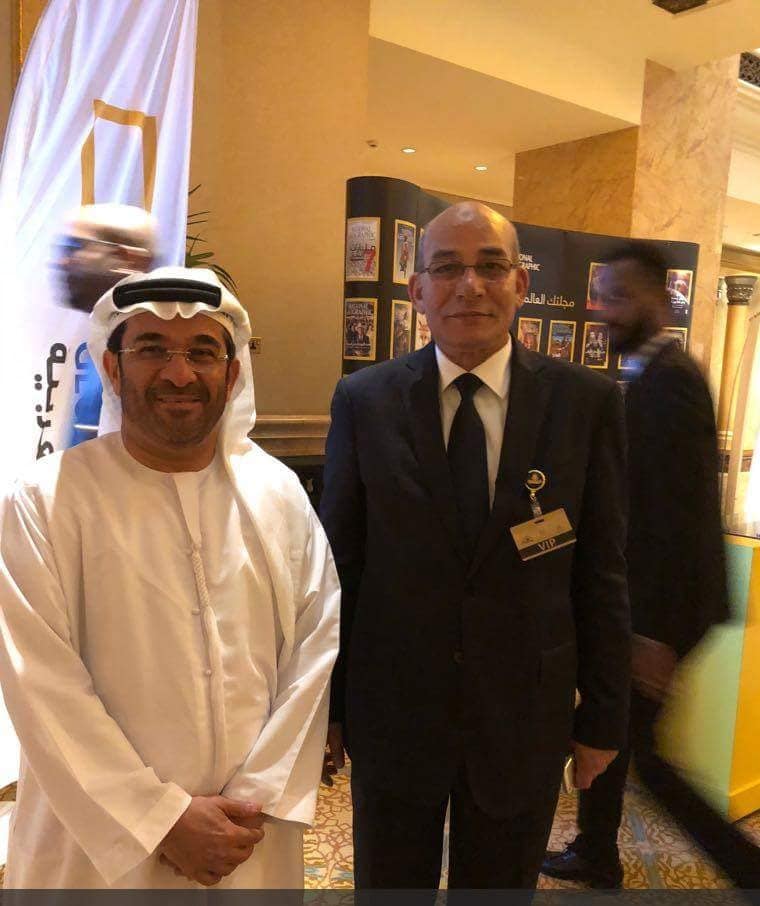 وزير الزراعة يلتقي وزير التغير المناخي الاماراتي ورئيس الهيئة العربية للاستثمار والانماء الزراعي