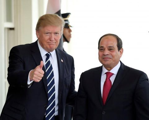 ترامب يهنئى الرئيس السيسى بفوزه فى الانتخابات الرئاسية