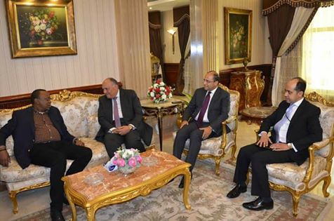 وزير الخارجية يلتقي الرئيس الكيني خلال توقفه بمطار القاهرة