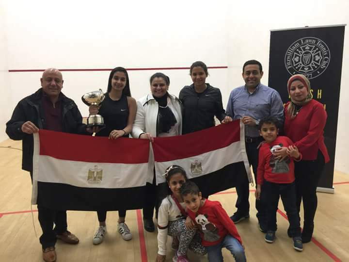 سفيرة مصر في دبلن تحتفي بفوز اللاعبة روان العربي ببطولة أيرلندا المفتوحة للاسكواش