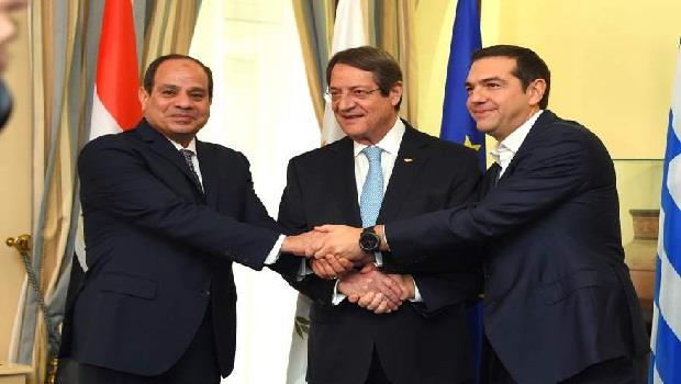 الرئيس السيسي ونظيريه اليوناني والقبرصي يطلقون من الإسكندرية مبادرة العودة للجذور