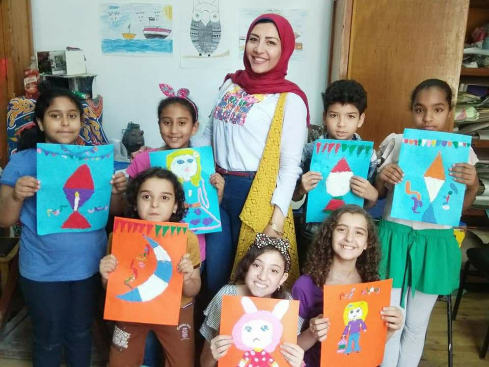 قصر طفل جاردن سيتى ينظم ورشة فنون تشكيلية
