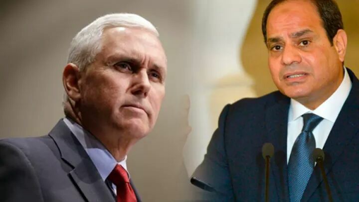 السيسى يلتقى اتصالا هاتفيا من من مايك بنس