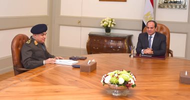 السيسي يشيد بجهود الفريق صدقى صبحى خلال فترة عمله وزيرا