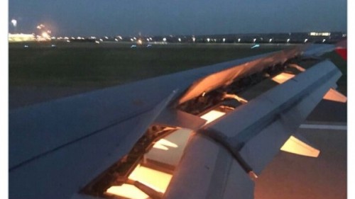 انزعاج المنتخب السعودى بعد حدوث عطل فى احدى محركات الطائرة