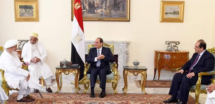 السيسى يستقبل السلطان مفضل سيف الدين سلطان طائفة البهرة بالهند