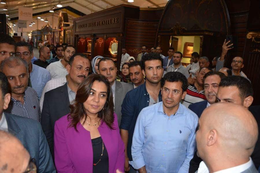 وزير الرياضة يتفقد معرض فرنكس مصر بمحافظة دمياط
