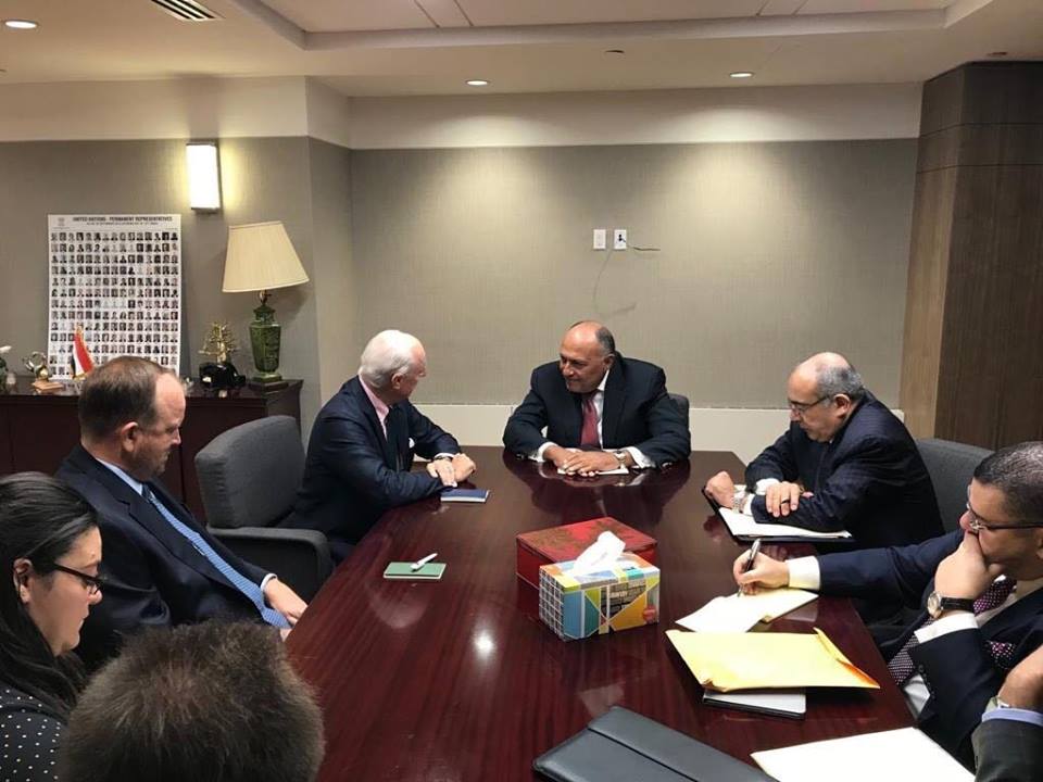 وزير الخارجية يلتقي مع المبعوث الأممى لسوريا