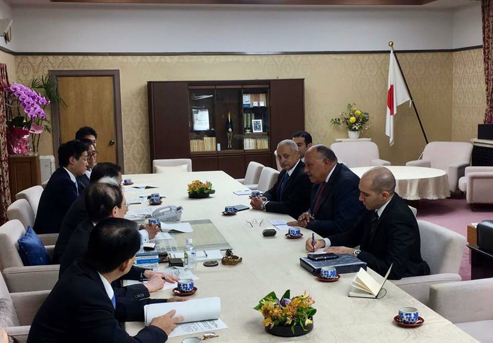 وزير الخارجية يلتقي أعضاء رابطة الصداقة البرلمانية اليابانية المصرية