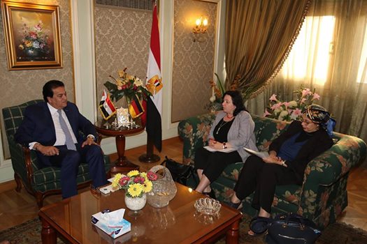 وزير التعليم العالي يلتقي مع مديرة الهيئة الألمانية للتبادل العلمي