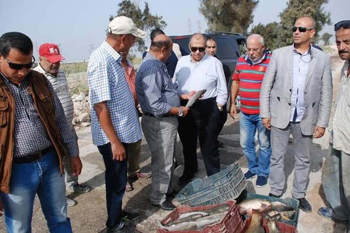وزير الزراعة يتفقد مشروع مريوط للاستزراع السمكى